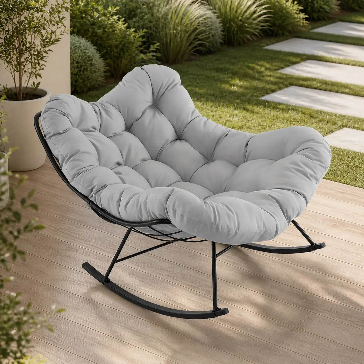 Scaun balansoar lounge cu pernă Cloud Comfort, imagine 1